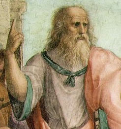 Historical depiction of Plato